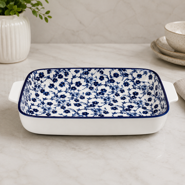 Danny Home Blue Chintz Baking Dishes - 17 Inches