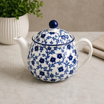 Danny Home Blue Chintz Tea Pot With Lid - 500 ml