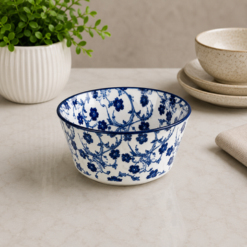 Danny Home Blue Chintz Small Serving Bowl