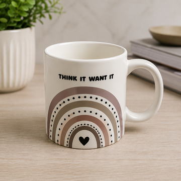 Danny Home White Chintz Rainbow Design Coffee Mug - 330 ml
