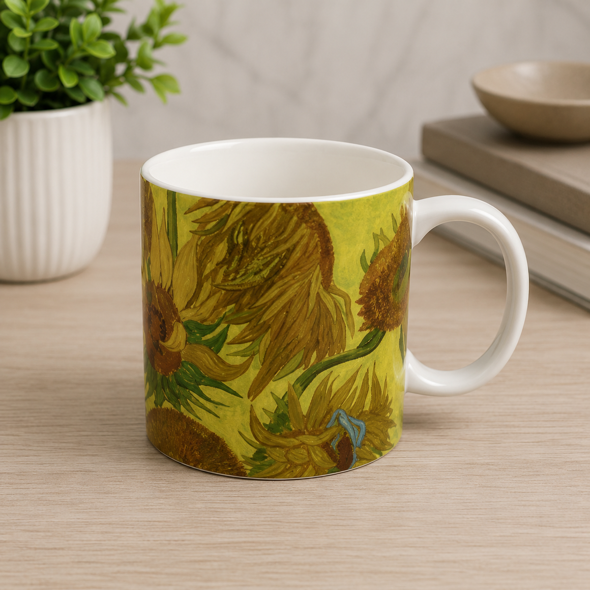 Danny Home Sunflower Chintz  Design Coffee Mug - 350 ml