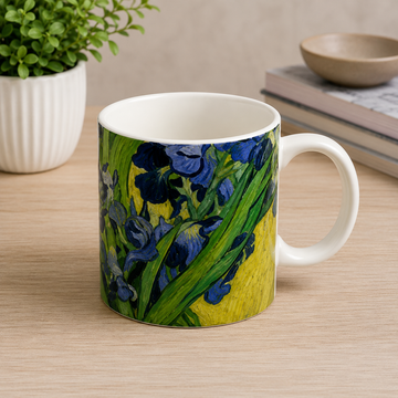 Danny Home Blue Iris Art Print Chintz  Design Coffee Mug - 350 ml