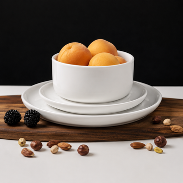 Danny Home White Chintz Dinnerware Set With Bowl And Plates - 12 Pieces Set