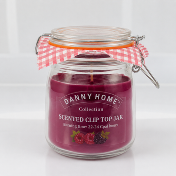 Danny Home Berry Scented Clip Top Glass Jar - 9 x 14 cm
