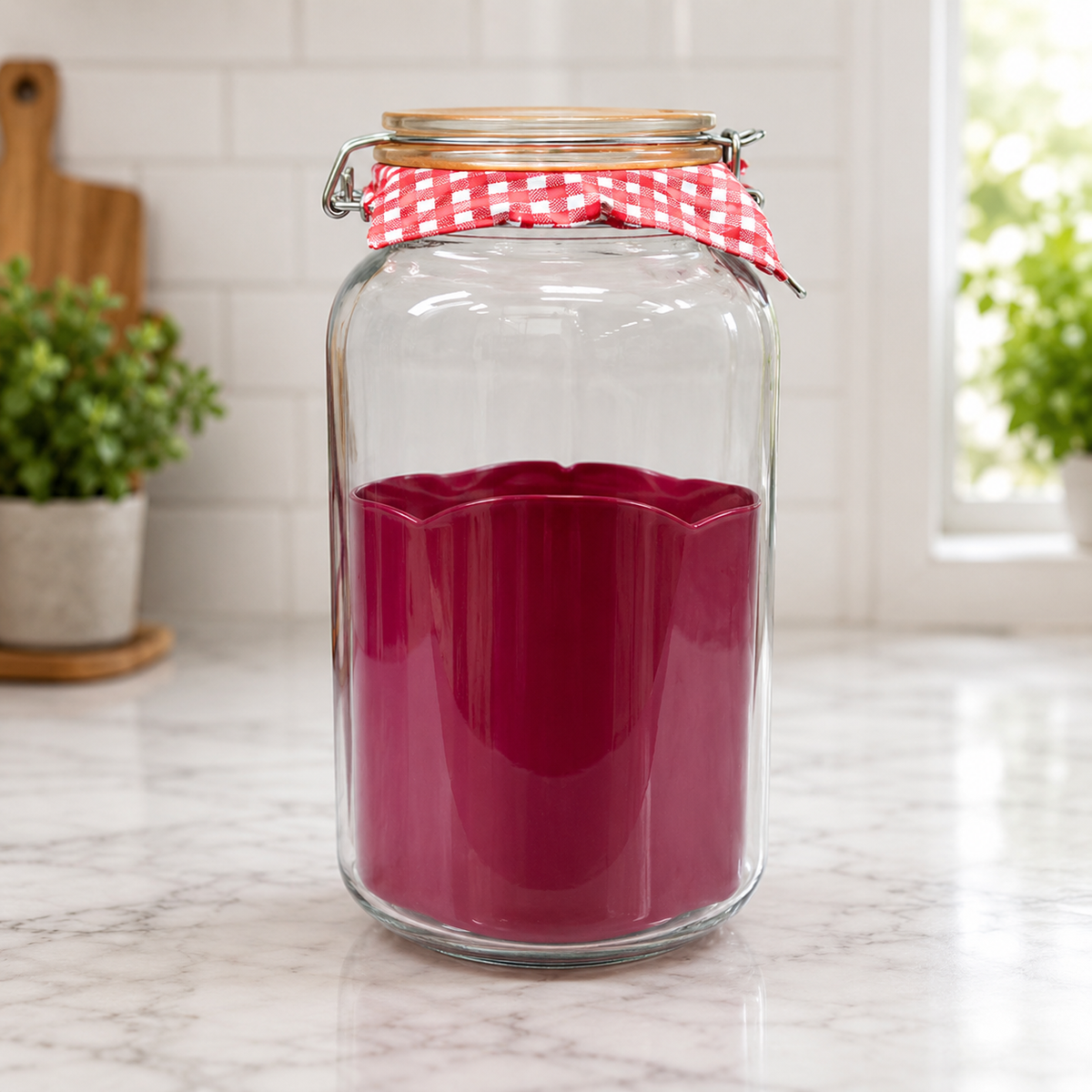 Danny Home Glass Storage Jar With Clip Top Lid
