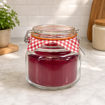 Danny Home Square Glass Clip Top Storage Jar - 525 ml