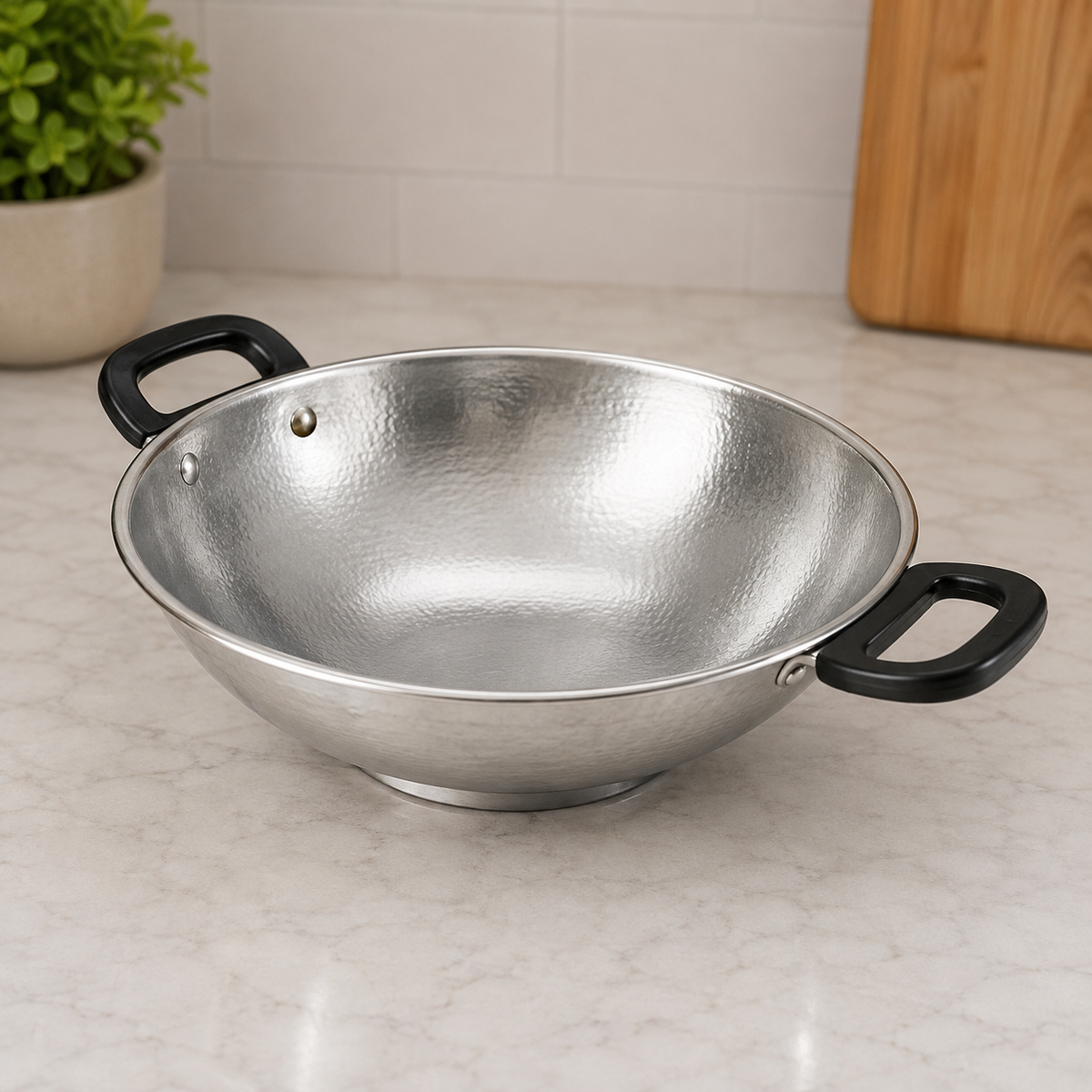 Danny Home Stainless Steel Karahi With Dual Handles - 25.5 cm