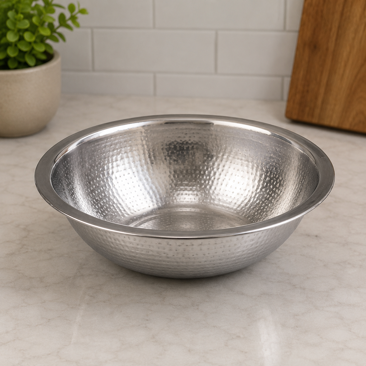 Danny Home Stainless Steel Hammered Mixing Bowl - 18.2 cm
