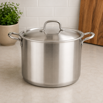 Danny Home Stainless Steel Stock Pot With Lid And Dual Handles - 9 Liters
