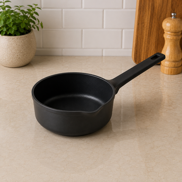 Danny Home Black Non - Stick Saucepan With Long Handle - 18 x 8 cm
