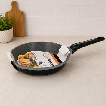 Alpenburg Black Speckled Non-Stick Frying Pan With Ergonomic Handles - 20 cm