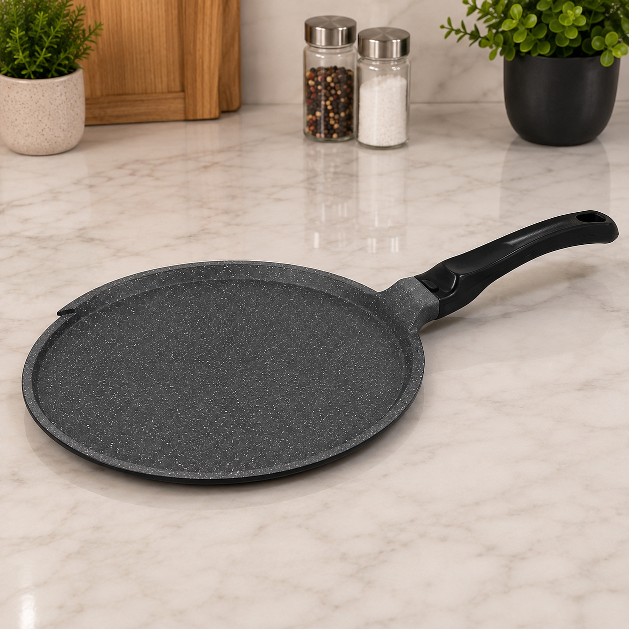 Alpenburg Round Non-Stick Crepe And Pancake Frying Pan With Handle- 24 cm