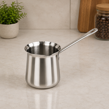 Korkmaz Stainless Steel Turkish Coffee Pot With Long Handle - 2 Cups