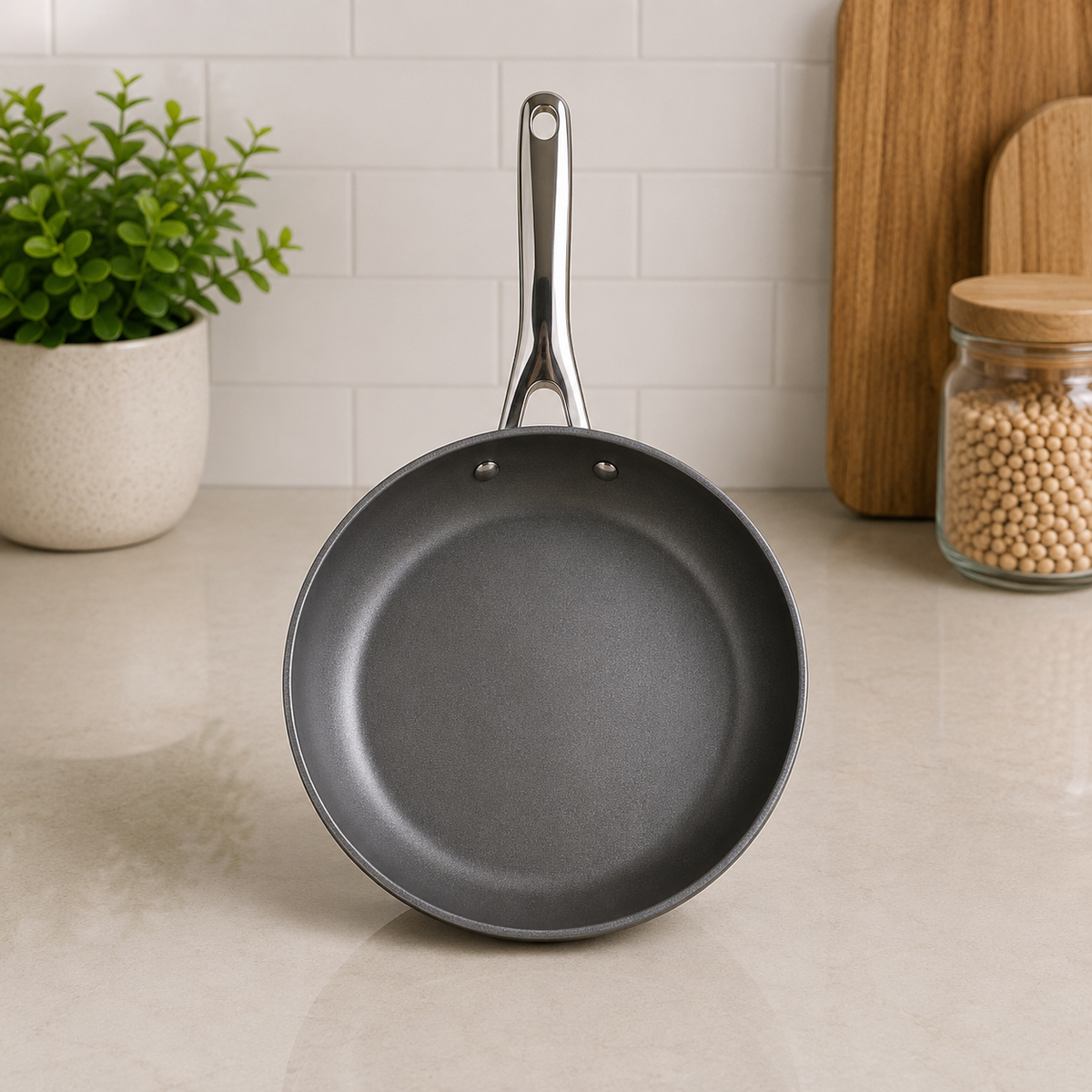 Korkmaz Non-stick Frying Pan With Stainless Steel Handle -  26 X 4.4 cm