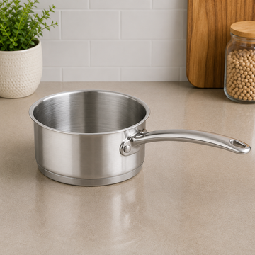 Korkmaz  Stainless Steel Saucepan With Long Handle - 24 x 10 cm
