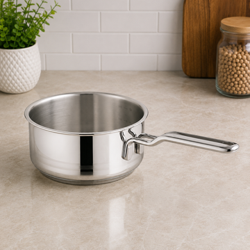Korkmaz  Stainless Steel Saucepan With Long Handle -  14 x 7 cm
